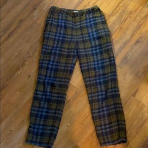 TNA flannel plaid pants